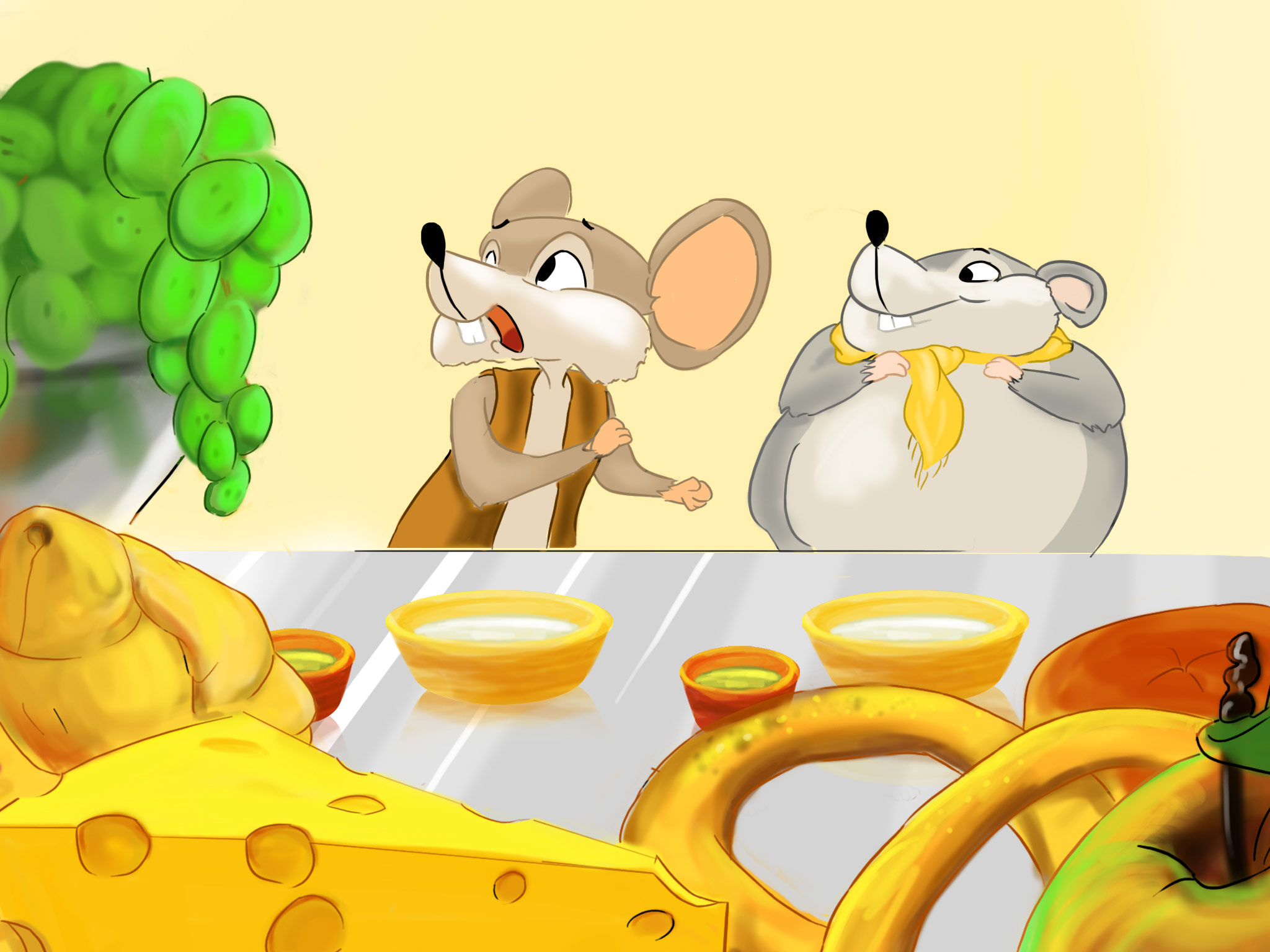 O Rato da Cidade e o Rato do Campo Contos de fadas infantis por