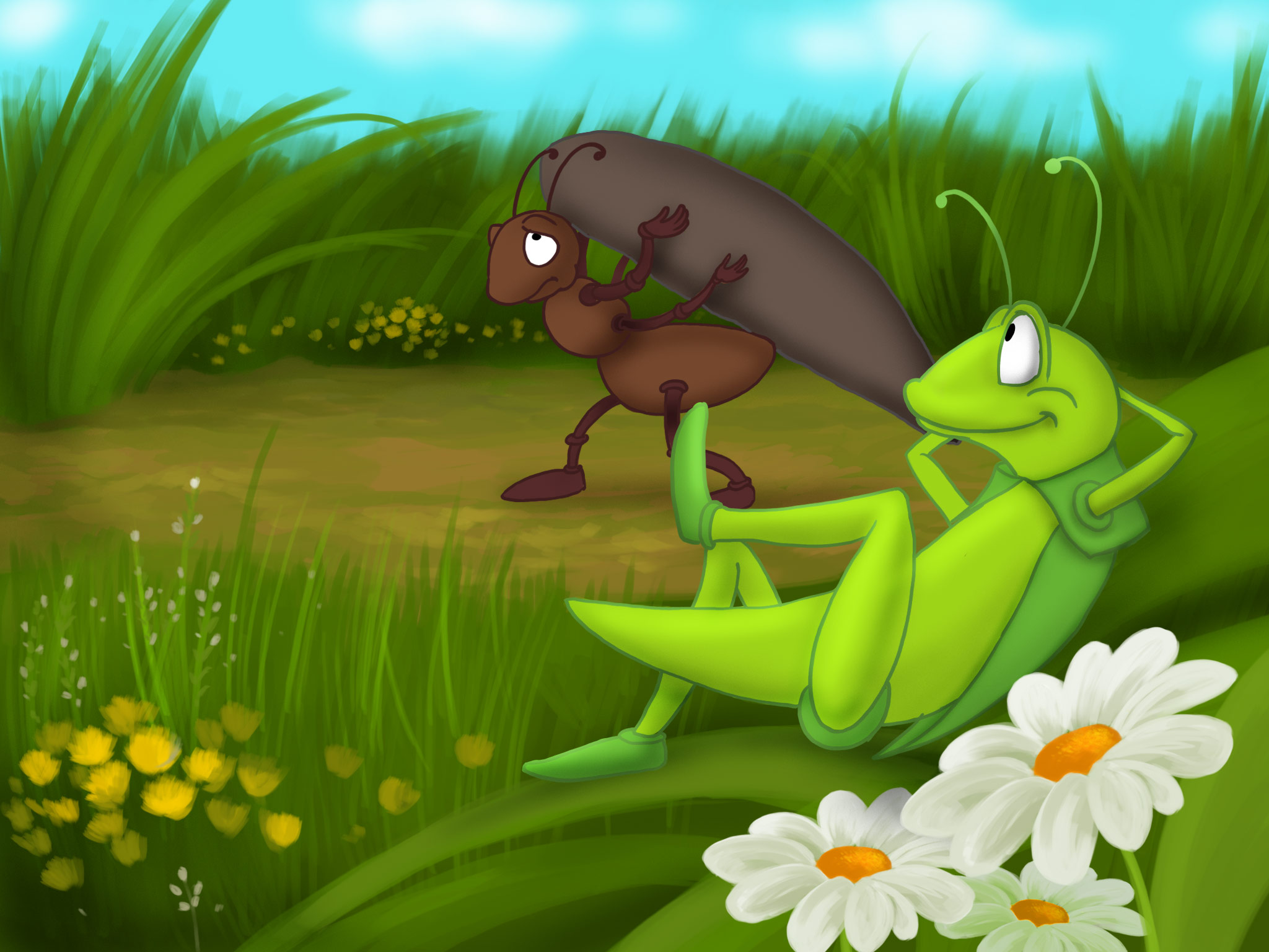 The Ant And The Grasshopper - Children Story by Tales with GiGi