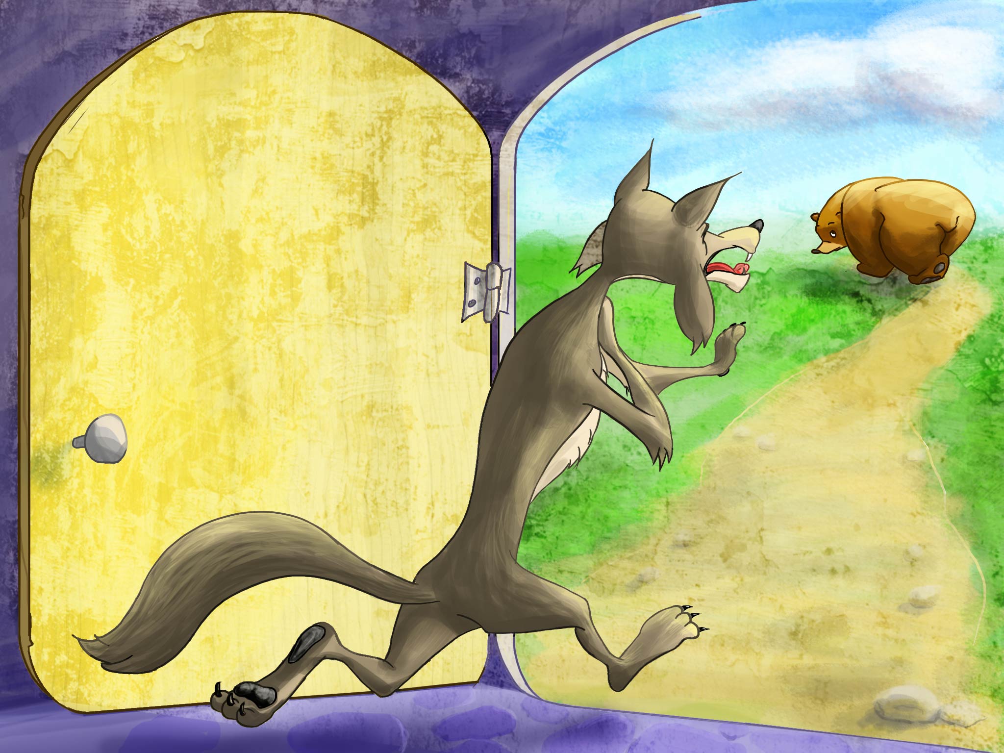 The Wolf and the Crane - Children Story by Tales with GiGi